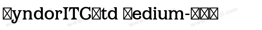 SyndorITCStd Medium字体转换